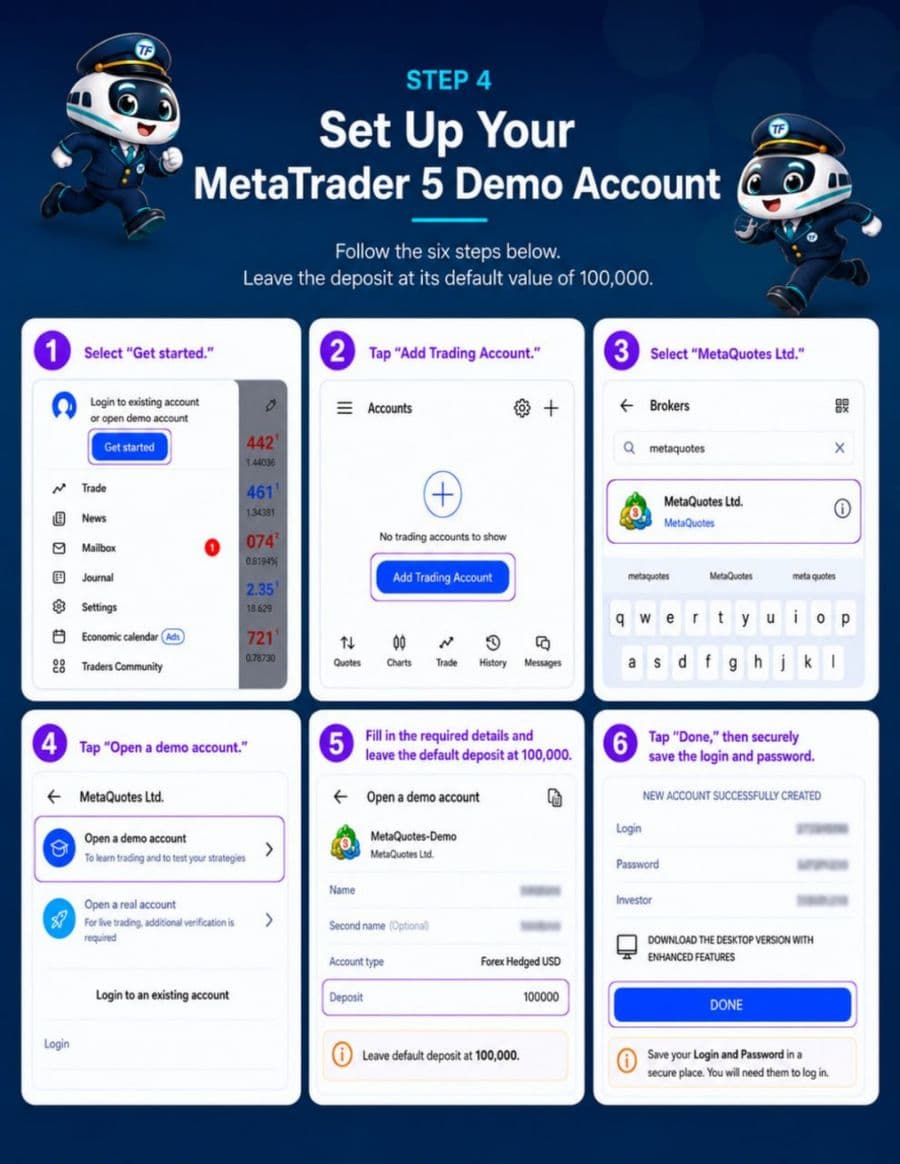 Open a MetaTrader 5 demo account
